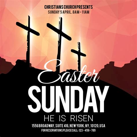 Easter Sunday Good Friday Church Flyer