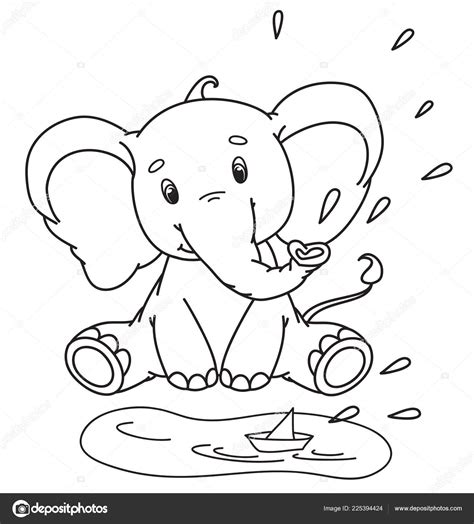 Referat elefant bilderzum ausmalen / malvorlage elefant | elephant coloring page, coloring. Cute baby elephant black and white | Vector Cute Baby Elephant Black Silhouette Isolated White ...