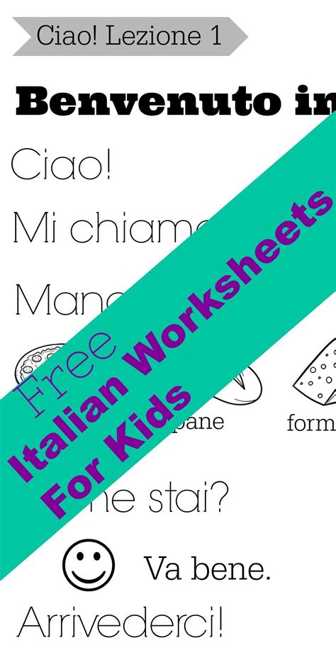 Easy Free Italian Lessons For Kids The Chirping Moms Italianlessons