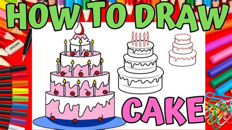 How To Draw A Happy Birthday Cake Easy 🎂🎈 Cakedrawing Viralvideo
