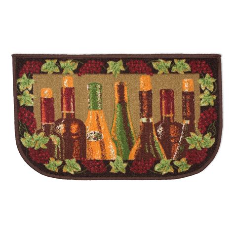 Home patio & garden holiday shop target capel rugs foreside home and garden nuloom plow & hearth safavieh serenity health & home decor the. J&M Wine Bottle Print Kitchen Slice Rug 18x30 - Pier1