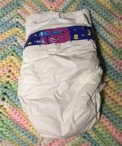1 Vintage Baby Diaper Luvs Barney Plastic Back