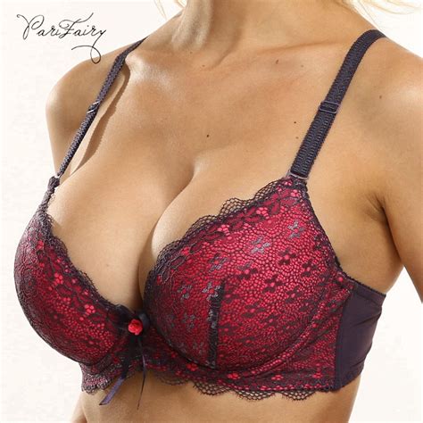 Sexy Lace Adjusted Straps Bra Padded Push Up Bras Plus Size