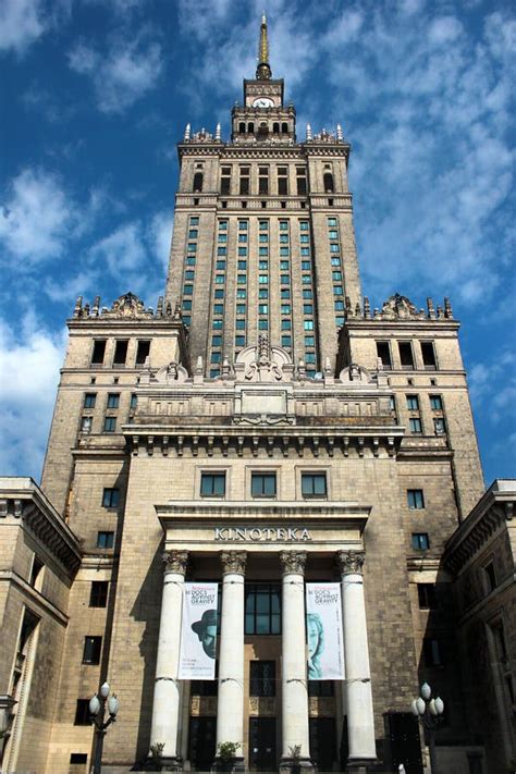 Palace Of Culture And Science In Warsaw Poland Editorial Image Image Of Skyline Palac 148836200