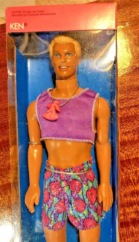 Vintage Glitter Beach Ken Lgbtq Barbie Purple Crop Top New Gay Interest Baywatch Ebay