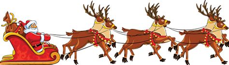 Santa Clauss Reindeer Png Transparent Image Download Size 2852x817px