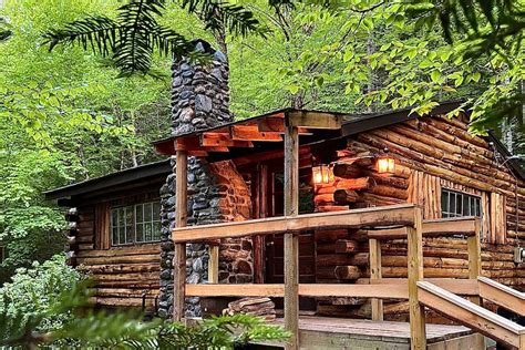 Rustic Log Cabin 7 Streamside Cabins For Rent In Lisbon New