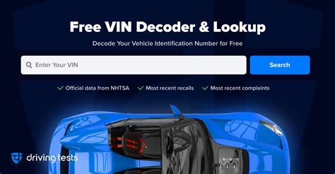 Free Vehicle Identification Number Vin Decoder Lookup