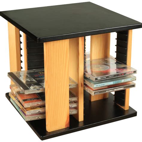 Buy Plafueto Wood Cd Racks 360 Rotatable Disc Shelf 48 Cd Jewel Cases