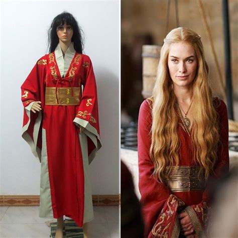 Kostüm Königin Cersei Lannister Rot Luxus Kleid Game Of Thrones Cosplay Kostüm Nach Maß Freies