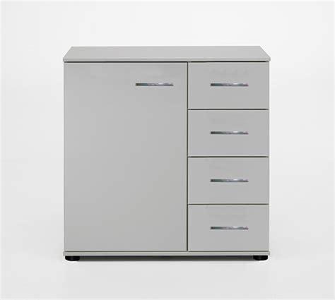 Commode 1 porte 4 tiroirs Anna chambre à coucher blanc