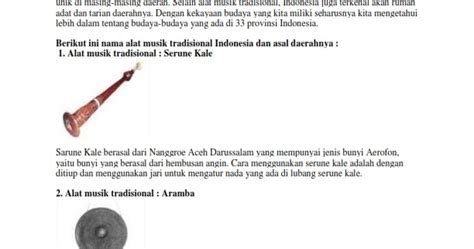 Maybe you would like to learn more about one of these? MATERI TUGAS SINGKAT: Nama Alat Musik Tradisional ...