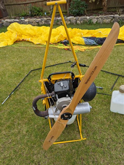 Paramotor And Muse 3 Parachute With Engine