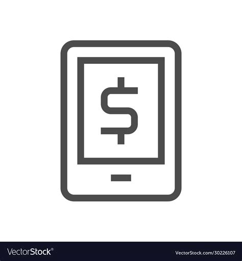 Mobile Banking Icon Royalty Free Vector Image Vectorstock