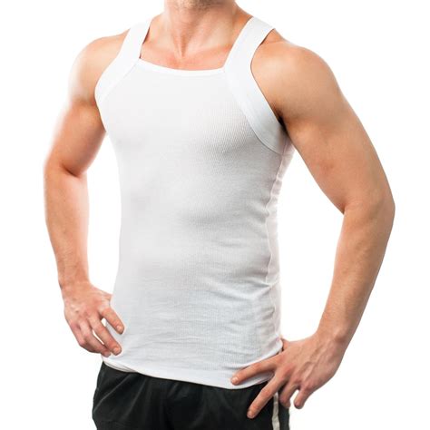 Men S G Unit Style Tank Tops Square Cut Muscle Ribbed Underwear Shirts