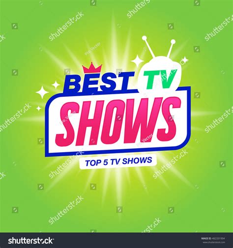 Vector Banner Best Tv Shows Label Stock Vector (Royalty Free) 482331994