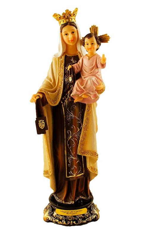 Todas as fases de transformação são feitas na itália, da estampagem ao corte. Imagem Escultura Nossa Senhora Do Carmo 30cm - R$ 169,00 ...