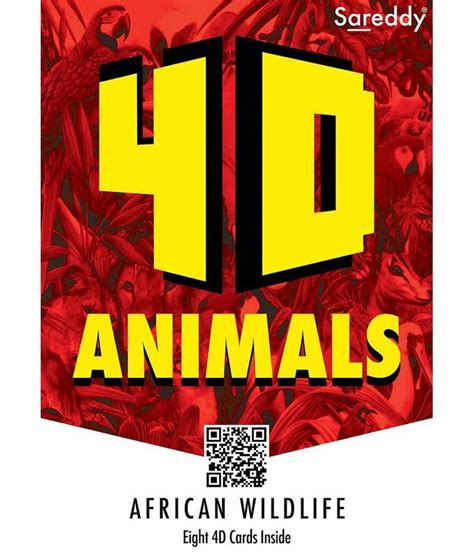 Sareddy 4d Animals African Wildlifeeight 4d Cards Inside African
