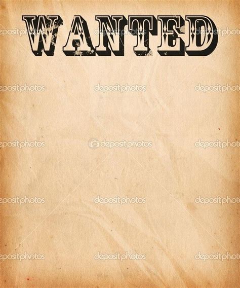 Printable Wanted Template
