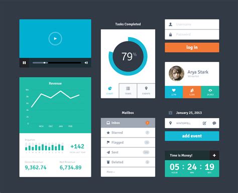 Flat Ui Design Psd