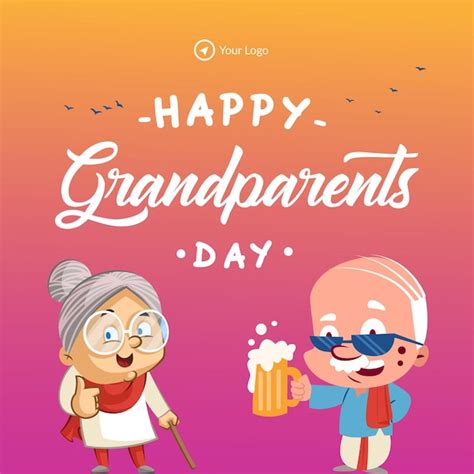 Premium Vector Beautiful Design Of Happy Grandparents Day Banner Template