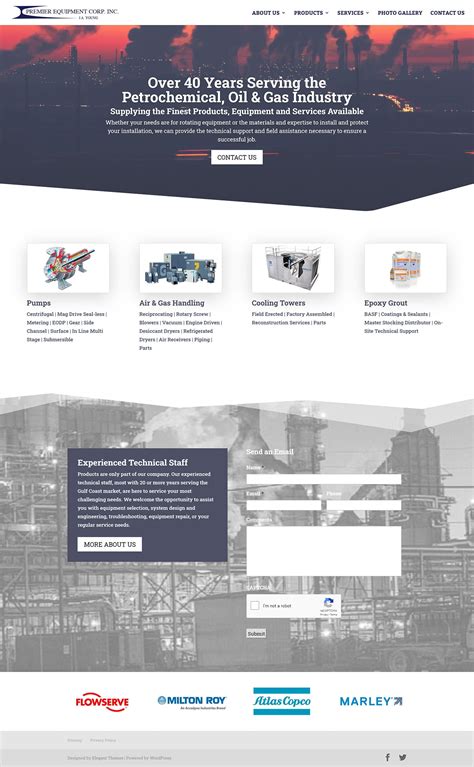 Premier Equipment Desktop Mockup - Comit Developers