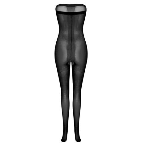 sexy damen nylon body stocking ganzkörper strumpfhose offener schritt pantyhose ebay