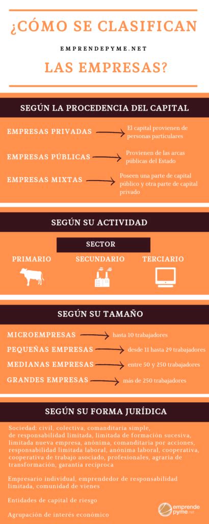 Tipos De Empresas Clasificación De Empresas