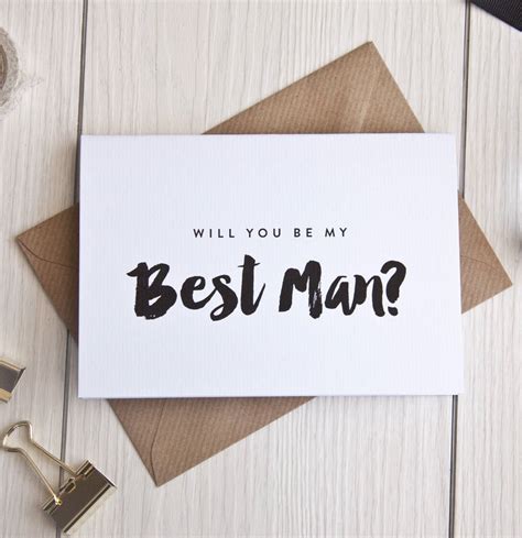 'will you be my groomsman?'.best man'.page boy'. 'will you be my best man?' card by here's to us | notonthehighstreet.com