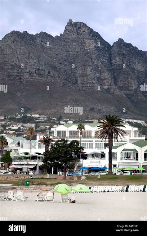 Camps Bay Resort From The Beach Cape Town South Africa Stock Photo