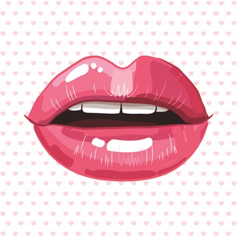 Beautiful Lips Vector Material Set 04 Free Download