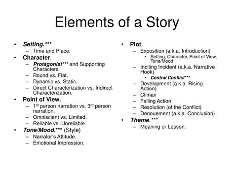 Ppt Elements Of A Story Powerpoint Presentation Free Download Id