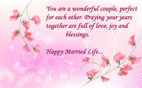 Join their hearts to yours—​bless your guests with a romantic love quote—​worthy of your wedding. Happy married life wishes images. Happy Wedding Wishes, Quotes, Messages, Cards & Images | y88 ...