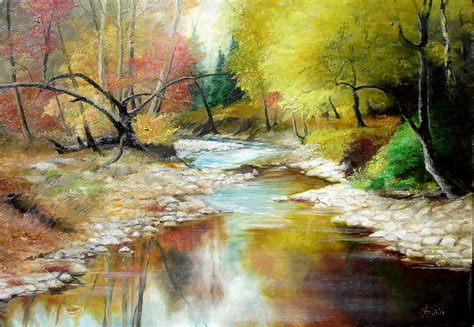 Autumn Painting Oil By Sorin Apostolescu Art Limited