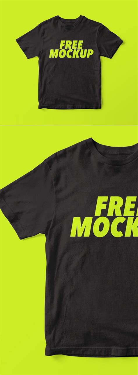 Download 45 Free T-Shirt Mockup Templates PSD | Desain logo, Kaos ...