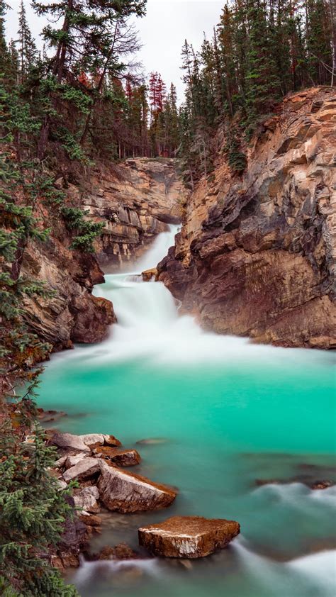 River Stream Wallpaper 4k Cliffs Green Trees Rocks Blue Water 5k