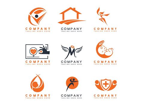 Set Of Company Logo Design Ideas Vector Free Vector By Ss Graphic