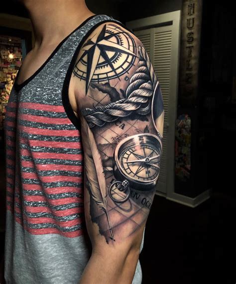 Nautical Map Tattoo