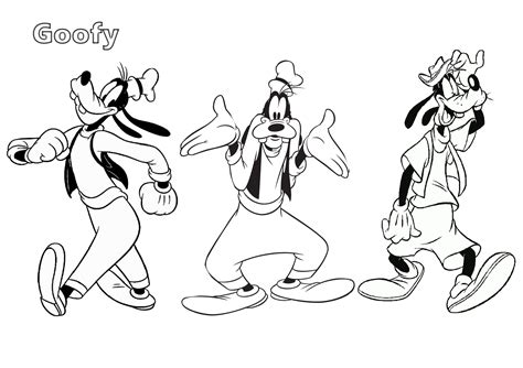 Mickey Mouse Goofy Coloring Pages Coloring Pages