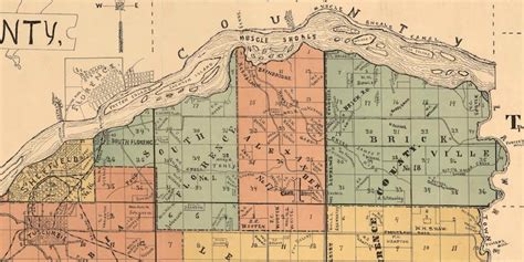 Colbert County Alabama 1896 Old Wall Map With Landowner Etsy