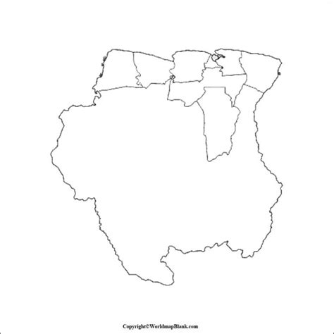 Blank Map Of Suriname World Map Blank And Printable