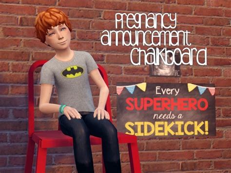 Pregnancy Announcement Chalkboard At Akai Sims Sims 4