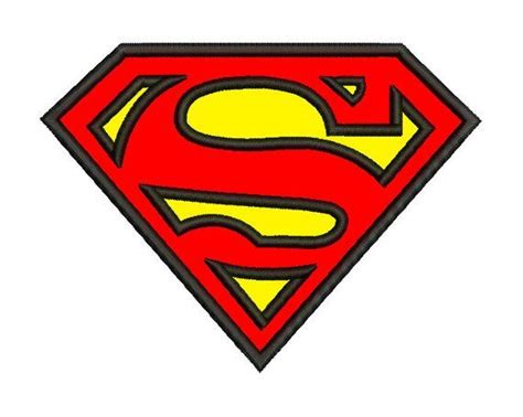 Superman Emblem Applique Design - 3 SIZES | Superman logo, Superman, Superman drawing
