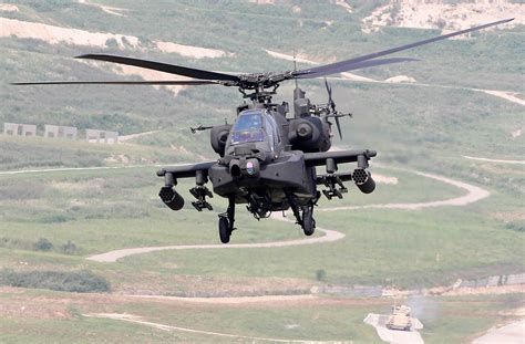 A Us Army Ah 64d Apache Attack Helicopter Assigned To The 1 151st