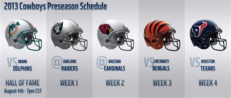 2013 Season Schedule Official Site Of The Dallas