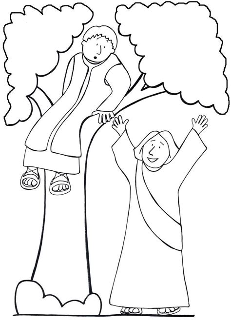 Zacchaeus Free Coloring Pages Sketch Coloring Page Bible Coloring