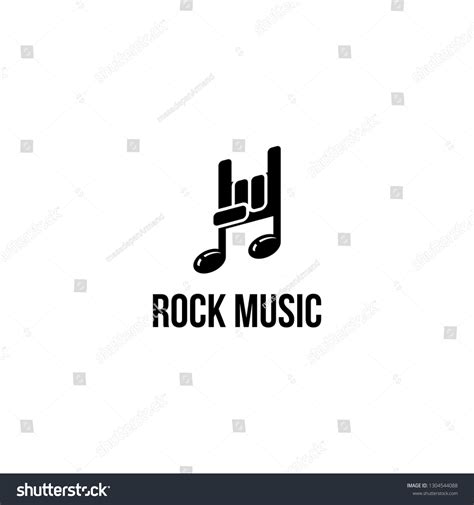 Simple Timeless Rock Music Logo Music Stock Vector Royalty Free