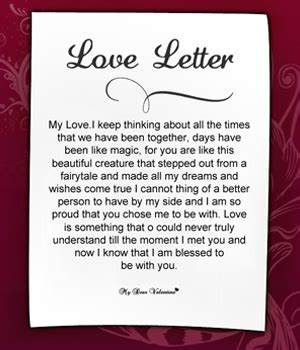 If you do this right, it can have a huge (positive) effect on your ex. Love Letters for Her, Romantic Love Letter for Girlfriend ...