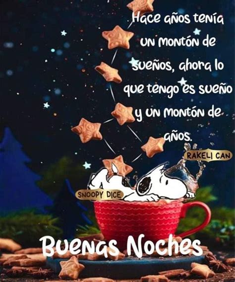 buenas noches snoopy dice dulces sueños 62 Imágenes de buenas noches