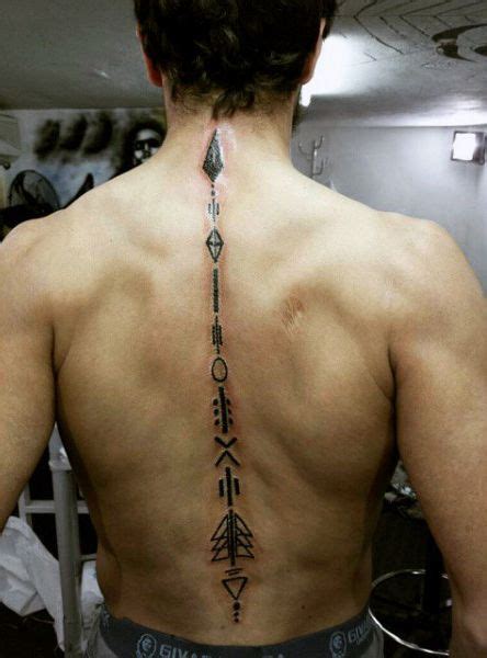 75 Spine Tattoos For Men Masculine Ink Design Ideas Tattoos Pinterest Tatuaje Geométrico